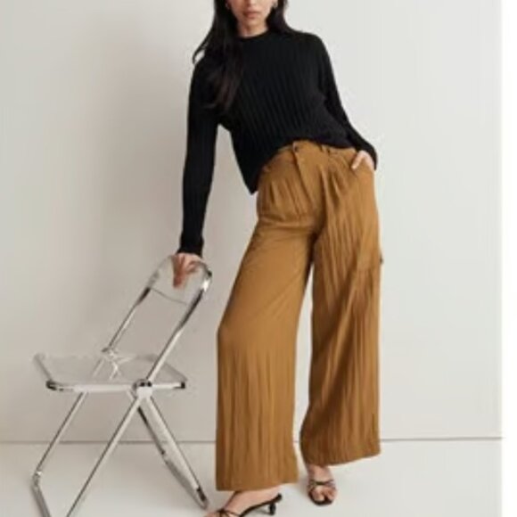 MADEWELL HARLOW WIDE LEG CARGO TROUSER PANTS SPICED OLIVE GREEN NEW 00 - Picture 1 of 10